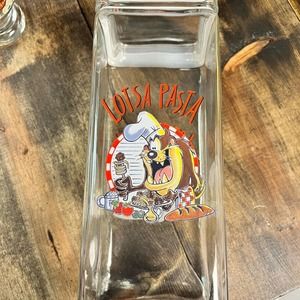 Rare Vintage Taz Looney Tunes Pasta Glass Container